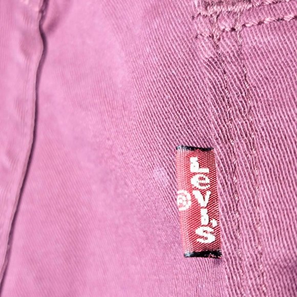 Levi's Women's Burgundy Elastic Waist Jeggings Size 14M - Picture 11 of 12